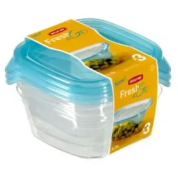 CURVER FRESH & GO Frischhaltedose, 3-tlg K207758KB44KK , 1 Set: 3 x 0,25 Liter