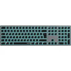 Speedlink LEVIA Beleuchtete, wiederaufladbare Metall-Tastatur- Drahtlos, Bluetooth, grau - DE Layout