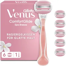 Gillette Comfortglide Spa Breeze Damenrasierer + 6 Rasierklingen