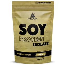 PEAK Soja Protein Isolat - 750g - Geschmack Vanilla I 25 Portionen I Pulver I Proteinquelle: Soy, pflanzliches Eiweiß I GMO - free I hoher EAA Gehalt I Muskelaufbau I glutenfrei 750 g