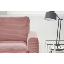 KAWOLA Ecksofa Cara Cord Recamiere links rosa