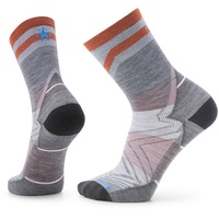 Smartwool Unisex-Adult Run Zero Cushion Mid Crew Pattern Socken, MEDIUM Gray, M