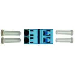 Durchführungskupplung LC-Duplex Multimode + Singlemode - blau