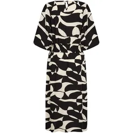 Soyaconcept Druckkleid Midikleid Schwarz 38