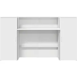 vidaXL Empfangstheke Weiß 180x50x103,5 cm Holzwerkstoff
