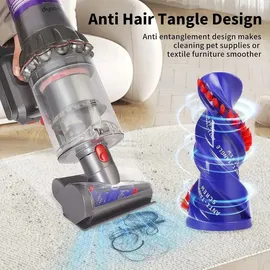 spehiate Anti-Verwicklungs Haardüse Bürstenkopf Aufsatz für Dyson V7 V8V10 V11 V15, Ersatzteile Mini-Motorwerkzeug für Reinigung von Matratze,Bett,Sofa,... - Grau