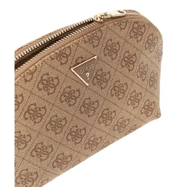GUESS Utensilientasche Zamira Dome Cosmetic Pouch Latte Logo