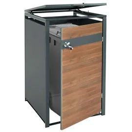 Mendler Mülltonnenverkleidung HWC-J82 1er/2er 38 kg grau