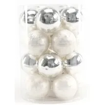 Trendline Weihnachtskugeln Mini aus Glas Ø 35 mm weiß 16 Stück