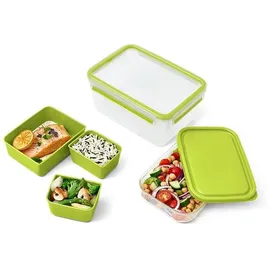 Emsa CLIP & GO Lunchbox XL grün/transparent 2,3 l