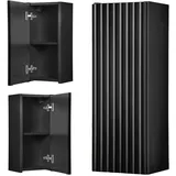 [en.casa] Hängeschrank Skelbolu 57x20x19 cm Schwarz [en.casa]