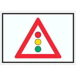 Aufkleber Achtung Ampel Symbol A2 (420x594mm)