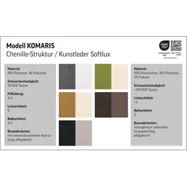 Cotta Ecksofa Komaris L-Form Kunstleder 2-Sitzer Grün