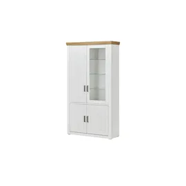 maison bleue Kombi-Vitrine Xanten 118 x 210 x 40 cm Weiß