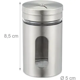 Relaxdays Gewürzstreuer-Set silber, 12 St.