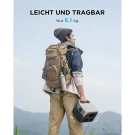 EcoFlow EF ECOFLOW RIVER 2 MAX mit XT60 Kabel 3.5M 512Wh Tragbare Powerstation, Solargenerator mit LiFeP04, Schnellladung in 1 Stunde,