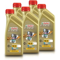 5x 1 L = 5 Liter Castrol Edge Fluid Titanium 5W-30 C3 Motoröl