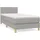 vidaXL Boxspringbett mit Matratze Hellgrau 100x200 cm Stoff