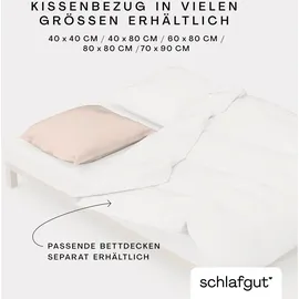 schlafgut Kissenbezug Woven Satin 80 x 80 cm Rot