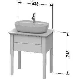 Duravit Luv 63,8x45x74,3cm, 1 Auszug, Breite 638mm, LU956003636