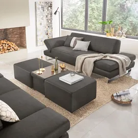 W.Schillig Couch Leder 2-Sitzer Grau