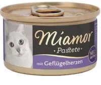 Miamor Pastete Geflügelherzen 85g