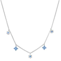 Elli Kids Kristalle Blüte Blume 925 Sterling Silber silberfarben Damen 