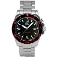 UMF Ruhla Autokinetic Herrenuhr schwarzes Ziffernblatt Gliederarmband - 1072M-2
