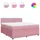 vidaXL Boxspringbett mit Matratze Rosa 180x200 cm Samt