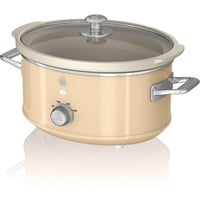 Swan Retro Slow Cooker 3,5L Antihaft-Keramisches PFOA- und PTFE-freies,