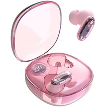 Mars Gaming Mhib2, Bluetooth 5.4 Kopfhörer, Immersiver Klang, Ergonomisches, Halbtransparentes und Ultrakompaktes Design, 24 Stunden Wiedergabe, Kabellose Ohrhörer mit Etui und Led-anzeige, Rosa​