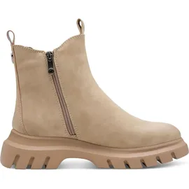 Marco Tozzi Damen Chelsea Boots mit Chunky-Sohle Modern, Braun (Taupe), 40