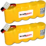 kraftmax 2x Akku für Bosch SOMFY K8 K10 K12 mit 2000mAh Roll-Lift Easy Ersatz Akku