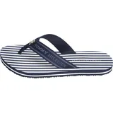 Tommy Hilfiger Damen Flip Flops Stripes Beach Sandal mit Logo, Blau (Space Blue), 39
