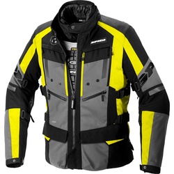 Spidi 4 Season Evo, Textiljacke H2Out - Schwarz/Grau/Neon-Gelb - M