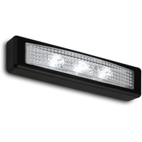 BRILONER Leuchten - LED Push Light, Unterbaulampe, Schrankleuchte, Unterschrankleuchte, Selbstklebend, Schwarz, 2689-035