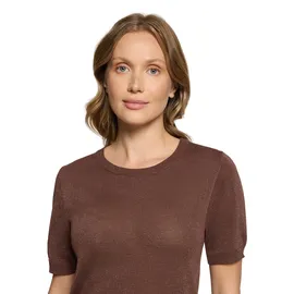 Betty & Co Feinstrickpullover mit Lurexfaden Braun L