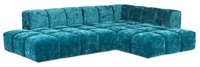 Bretz Ecksofa Edgy Stoff Blau 297 x 215 cm