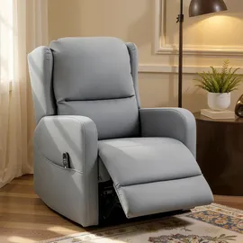 Homcom Relaxsessel Elektrisch 77 x 107 x 89 cm Grau mit Knetmassage und Fernbedienung