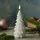 MARELIDA LED Kerze Tannenbaum 19 cm weiß