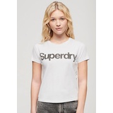 Superdry T-Shirt - Dunkelgrau,Weiß - S,