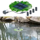 Royal Gardineer Schwimmender Solar-Teich-Springbrunnen mit Pumpe und 4 Düsen