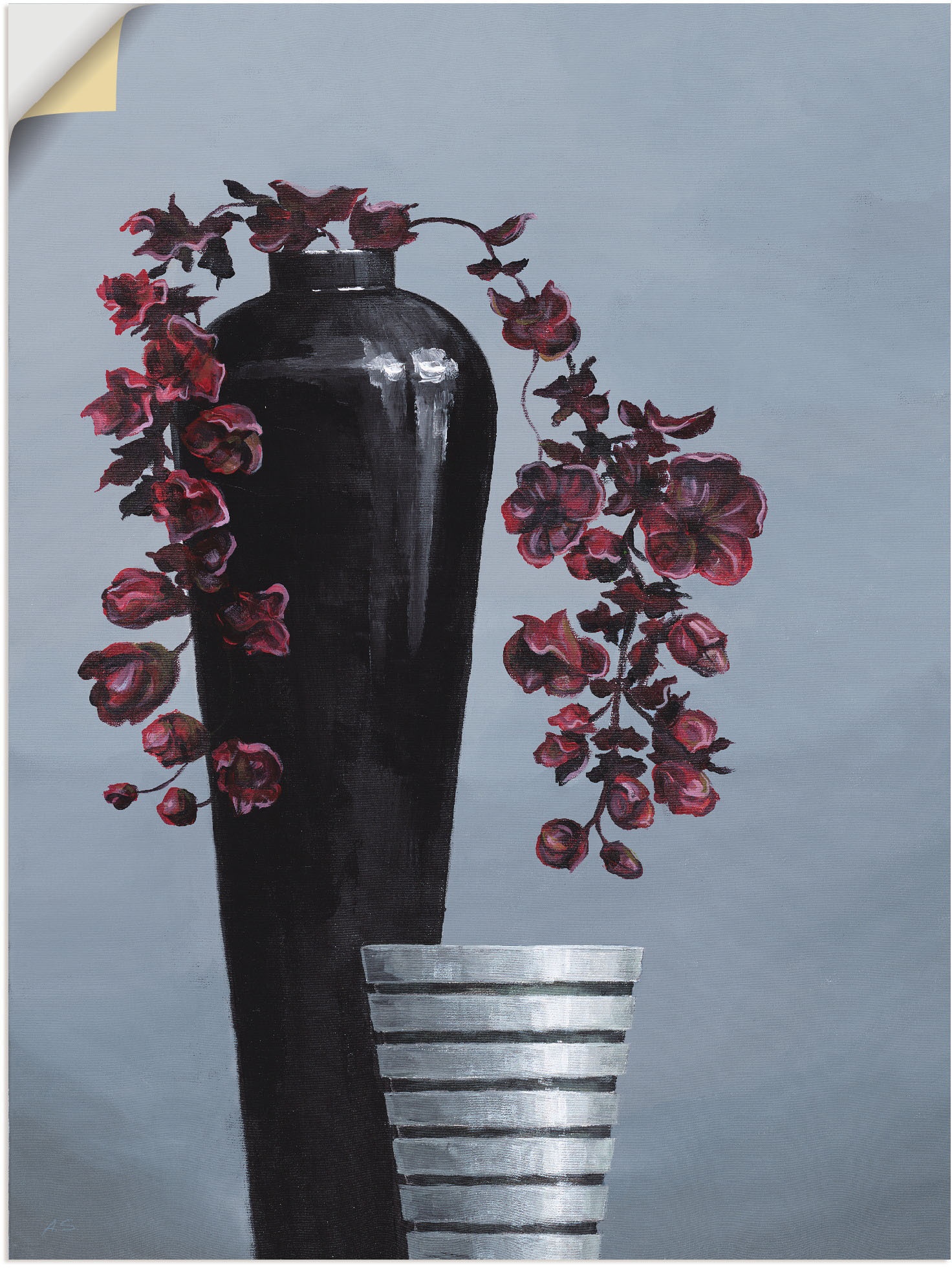 Artland Wandbild »Metallische Vasen«, Vasen & Töpfe, (1 St.) Artland grau