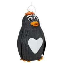 Relaxdays Pinata Pinguin 1 St. Weiß/Orange/Schwarz
