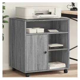 vidaXL Druckerständer mit Rollen Grau Sonoma 60x50x67 cm