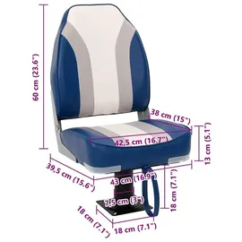 vidaXL Bootssitze mit Podest 2 Stk. 360° Drehbar