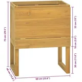 vidaXL Badschrank 60x40x75 cm Massivholz Teak