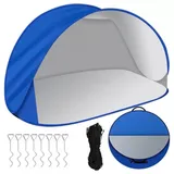 Iso Trade Trizand Strandmuschel Windschutz Schutz Zelt Sonnenschutz Blau