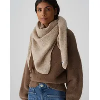 Opus Schal mit Logo-Patch in Strick-Optik Modell AMADSI Beige, 1