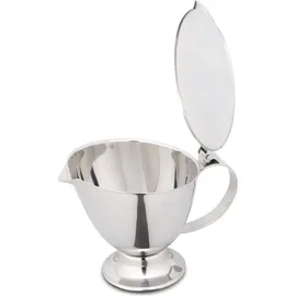 Weis Sauciere mit Deckel 450ml Edelstahl Silber, Maße: 17cm x 12,3cm x 12cm, 15880